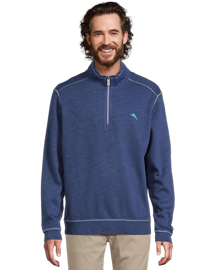 

Толстовка Tommy Bahama Tobago Bay Half Zip, цвет Island Navy