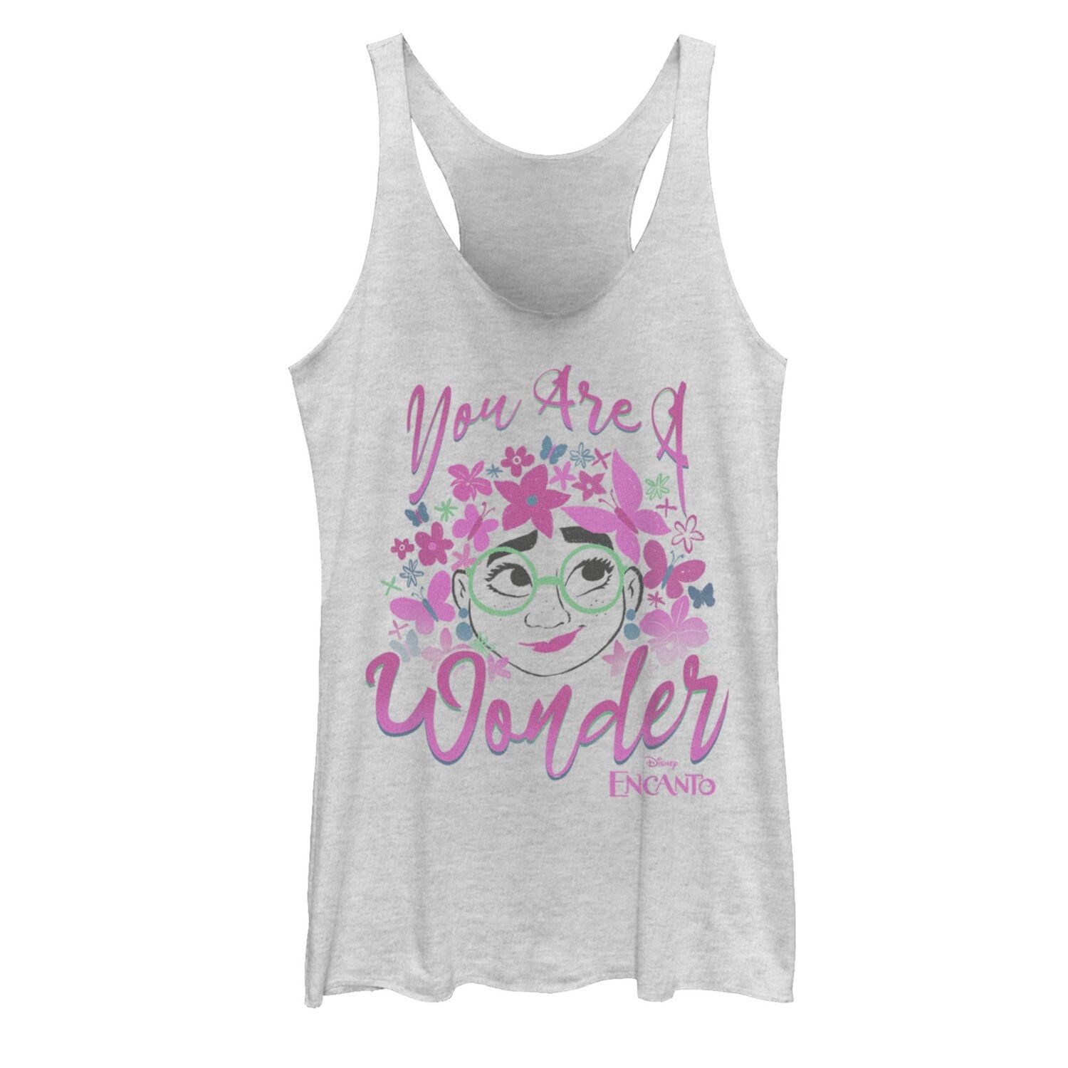 

Майка с цветочным портретом и цветочным портретом Disney's Encanto Mirabel Juniors «You Are A Wonder» Licensed Character