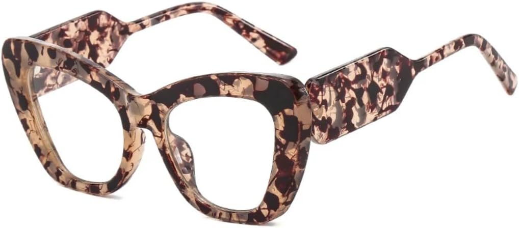 

Популярные модные солнцезащитные очки «кошачий глаз» большого размера для женщин, контрастные цветовые оттенки, защита от УФ-излучения UV400, для мужчин, градиентные очки-гелевые очки UUPTTPL, Pattern Clear