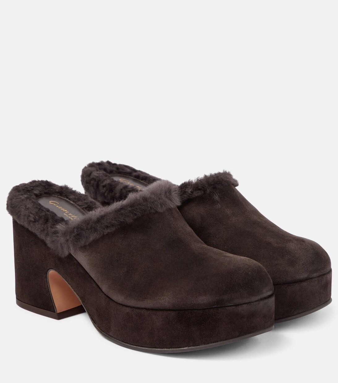 Замшевые туфли Lyss Gianvito Rossi, коричневый