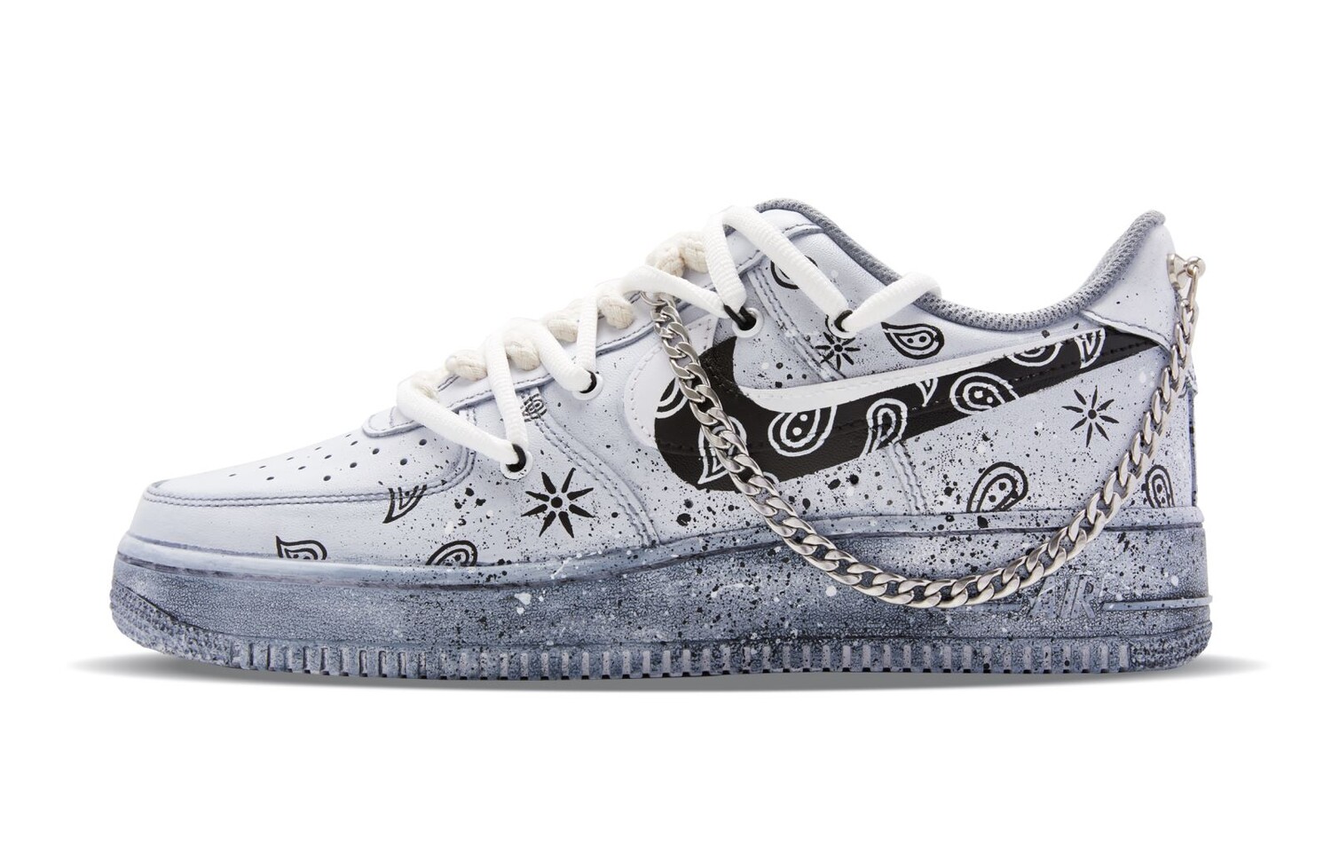 

Кроссовки Nike Air Force 1 Skateboard Shoes Men Low-Top Black Gray