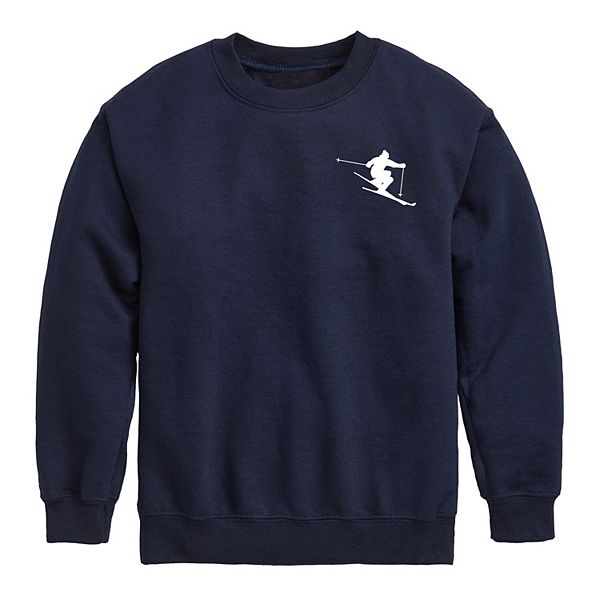 Толстовка Boys 8-20 only home when skiing crew fleece Licensed Character, Navy — фото 2