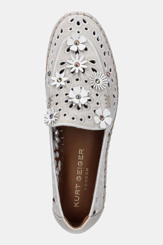 Замшевые эспадрильи Flower Espadrille Loafer Kurt Geiger London, бежевый — фото 4