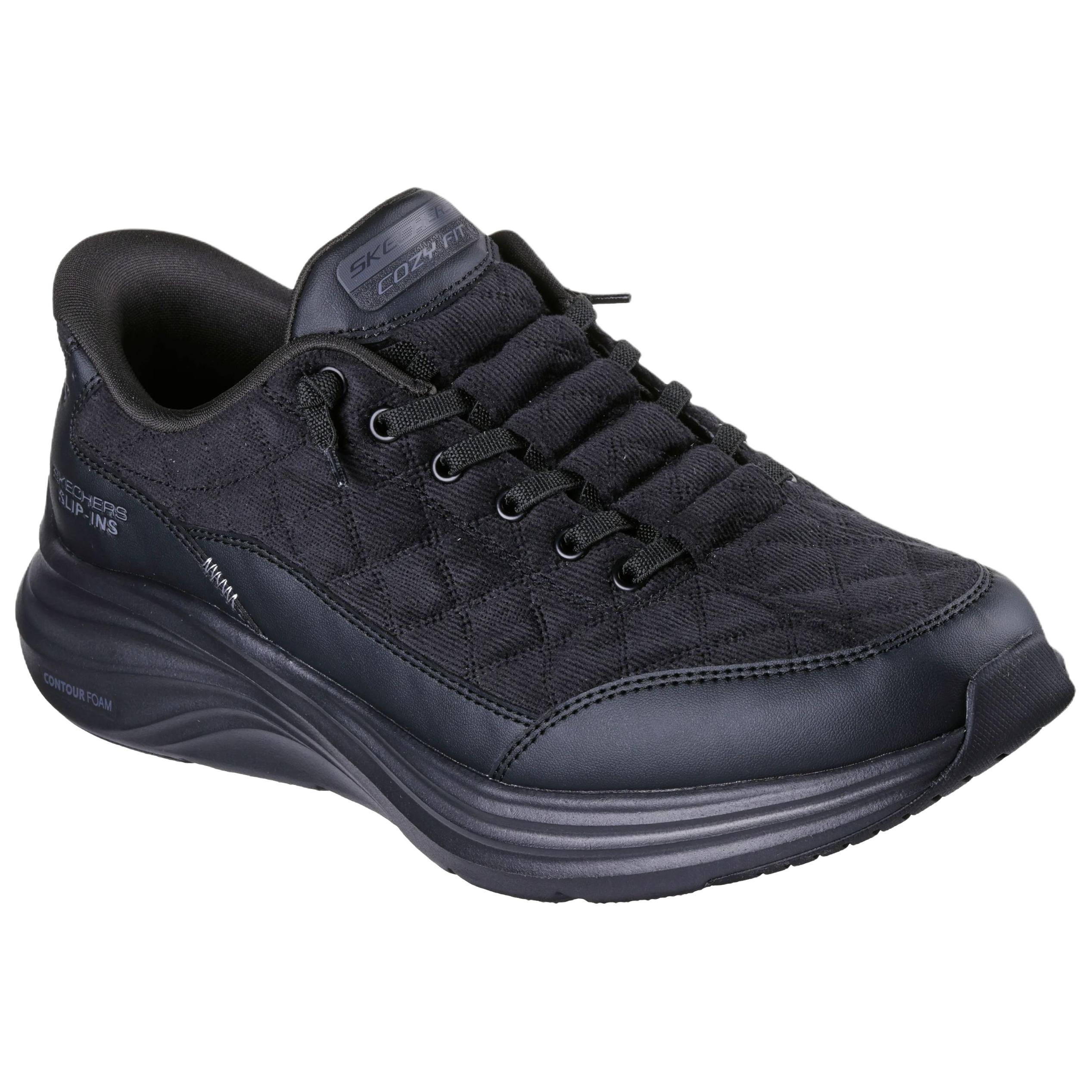 Skechers Мужские повседневные кроссовки Contour Foam Cozy Fit Breathable черные — фото 4