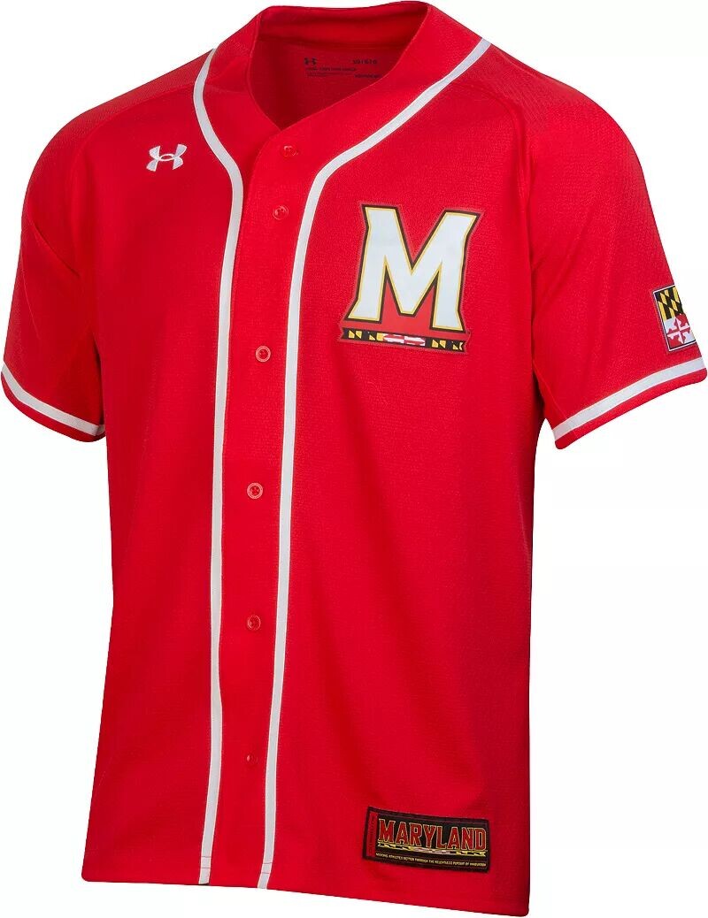 

Мужская красная бейсбольная майка Under Armour Maryland Terrapins Red Replica
