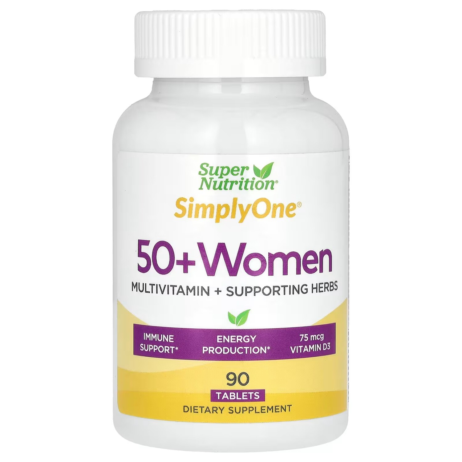 

Мультивитамины Super Nutrition SimplyOne для женщин старше 50 лет, 90 таблеток