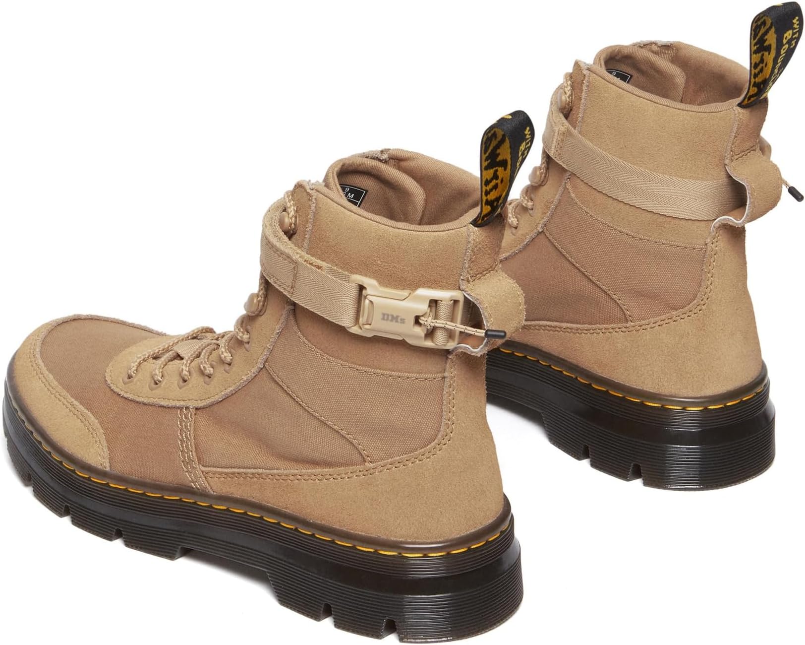 Мужские ботинки Dr. Martens Tech Combs Tech из замши и текстиля, бежевый — фото 4