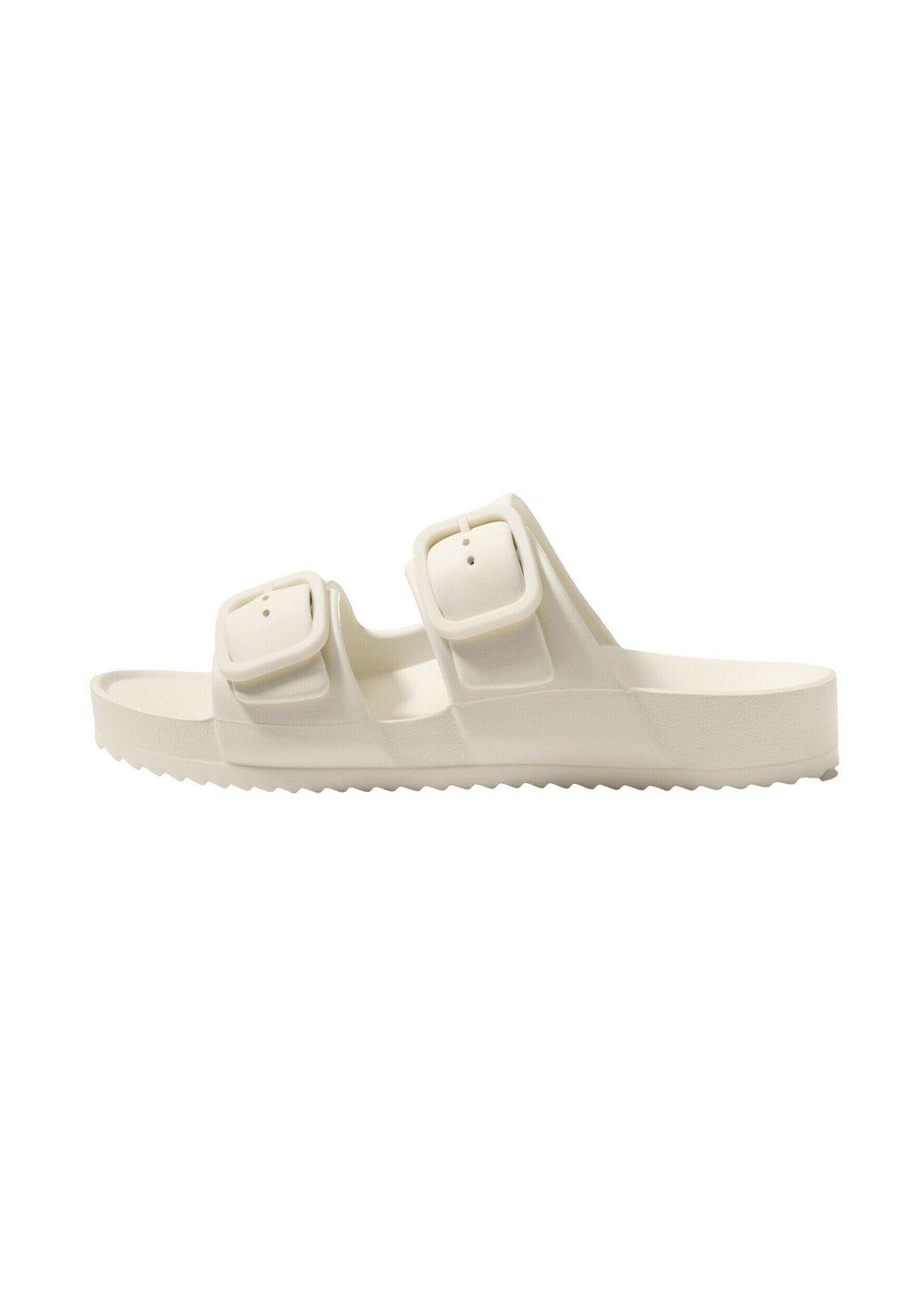 Мюли BUCKLED - Pool slides OYSHO, белый