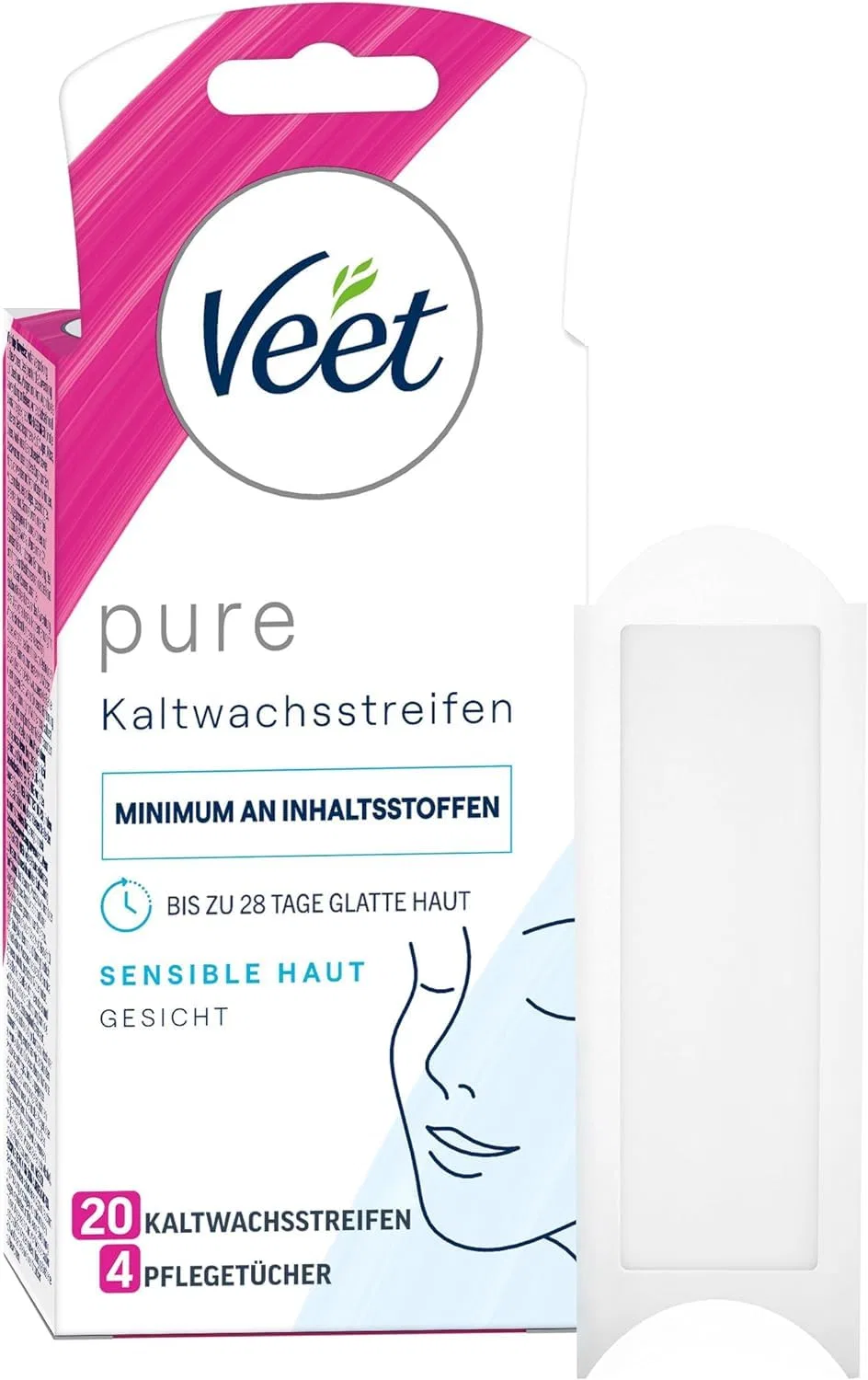 Крем для лица Reckitt — Холодные восковые полоски Pure для лица от Veet — фото 2