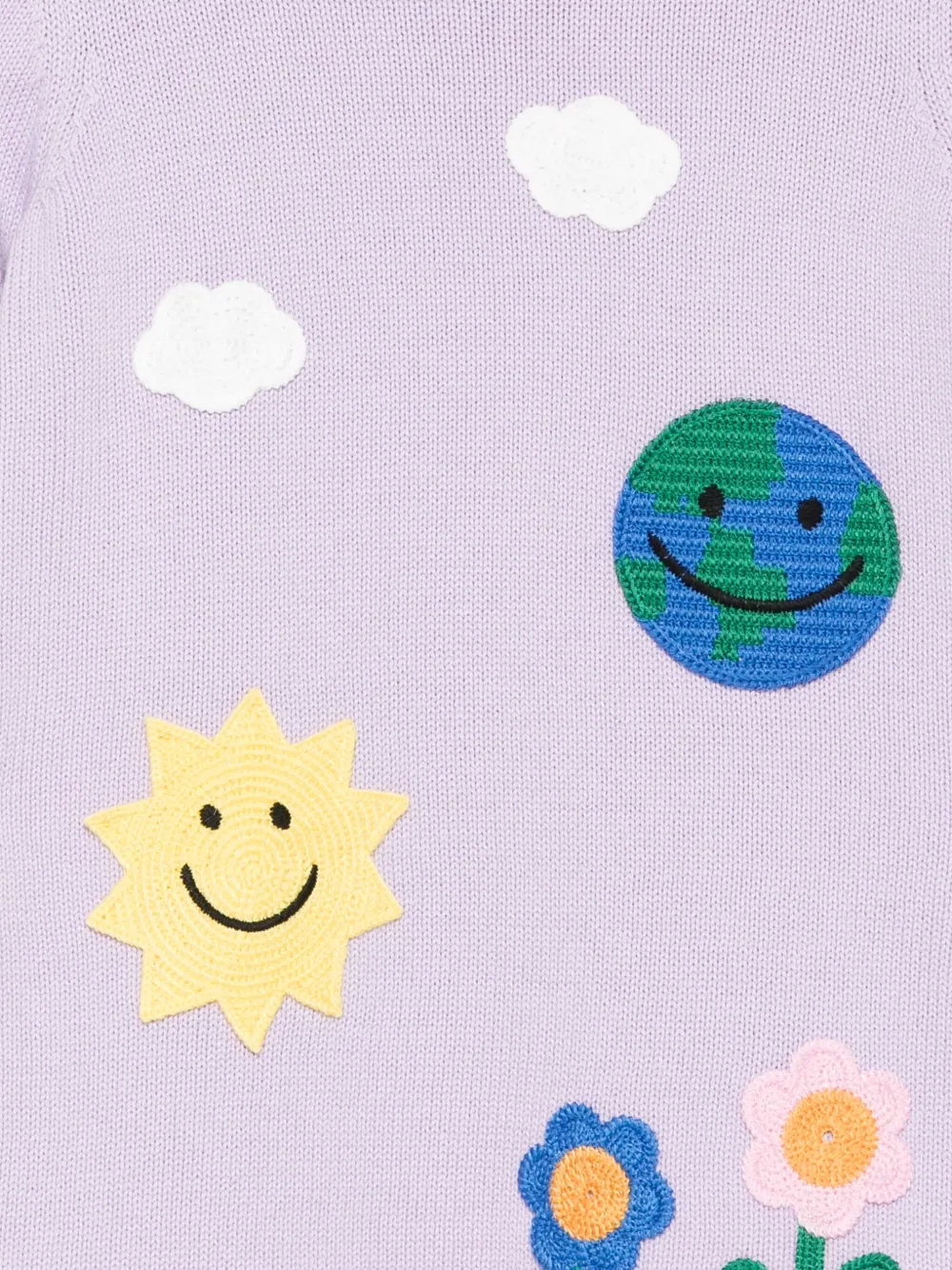 Платье с вышивкой Stella Mccartney Kids, фиолетовый — фото 3