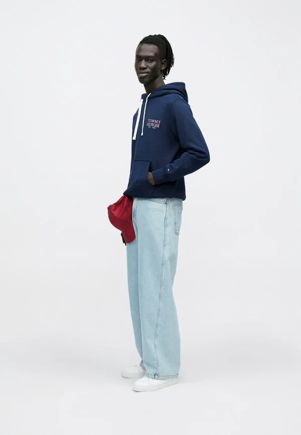 Толстовка с капюшоном на шнуровке и вышитым логотипом heritage Tommy Hilfiger, Navy — фото 2