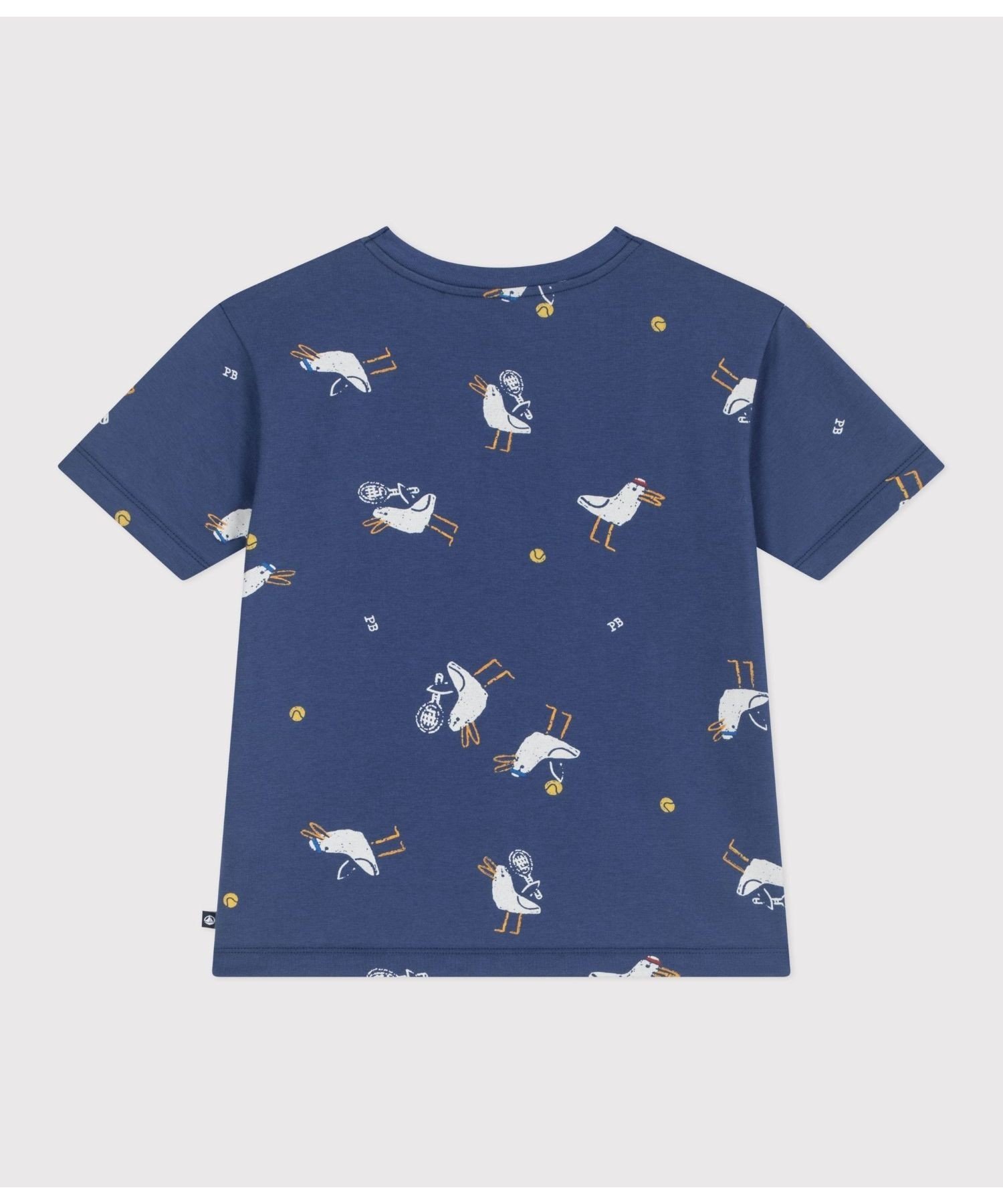 Хлопковая футболка с коротким рукавом и принтом PETIT BATEAU, Blue/Multicolor — фото 4