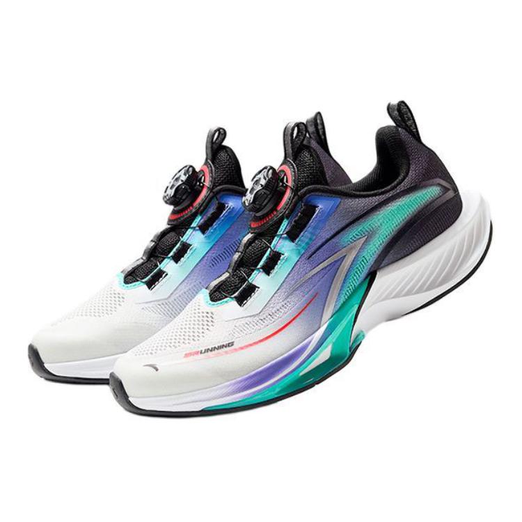 Hail Wave GT 2.0 Противоскользящие износостойкие низкие детские беговые кроссовки Белый Черный Зеленый Antakids, Anta Белый/Черный/Молодежный Зеленый/Таинственный Фиолетовый — фото 4
