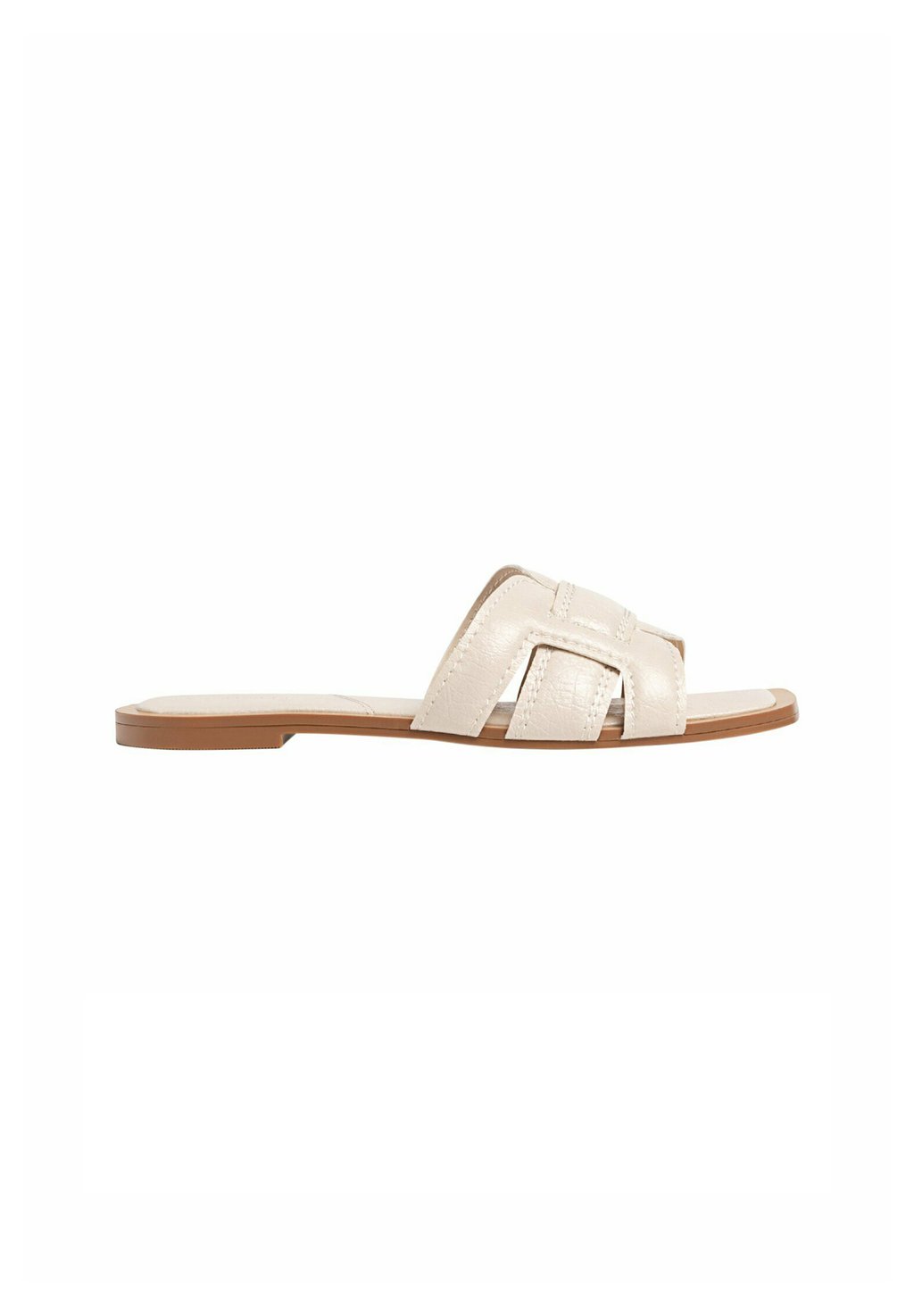 

Мюли FLAT STRAPPY Stradivarius, белый