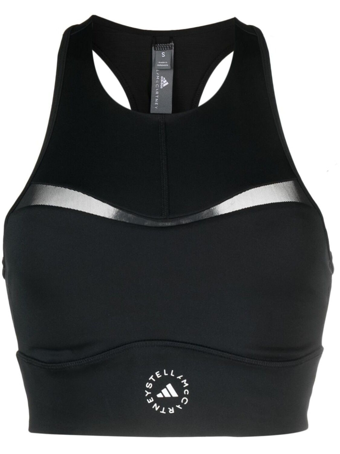 

adidas by Stella McCartney укороченный топ Training с логотипом, черный