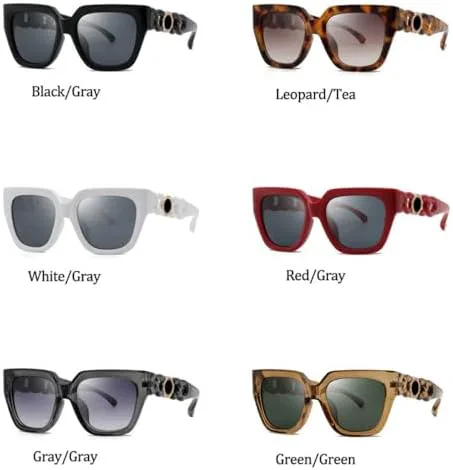 

Женские солнцезащитные очки 2027 года, модные квадратные белые солнцезащитные очки для женщин, винтажные очки большого размера, женские очки MTZJH, White