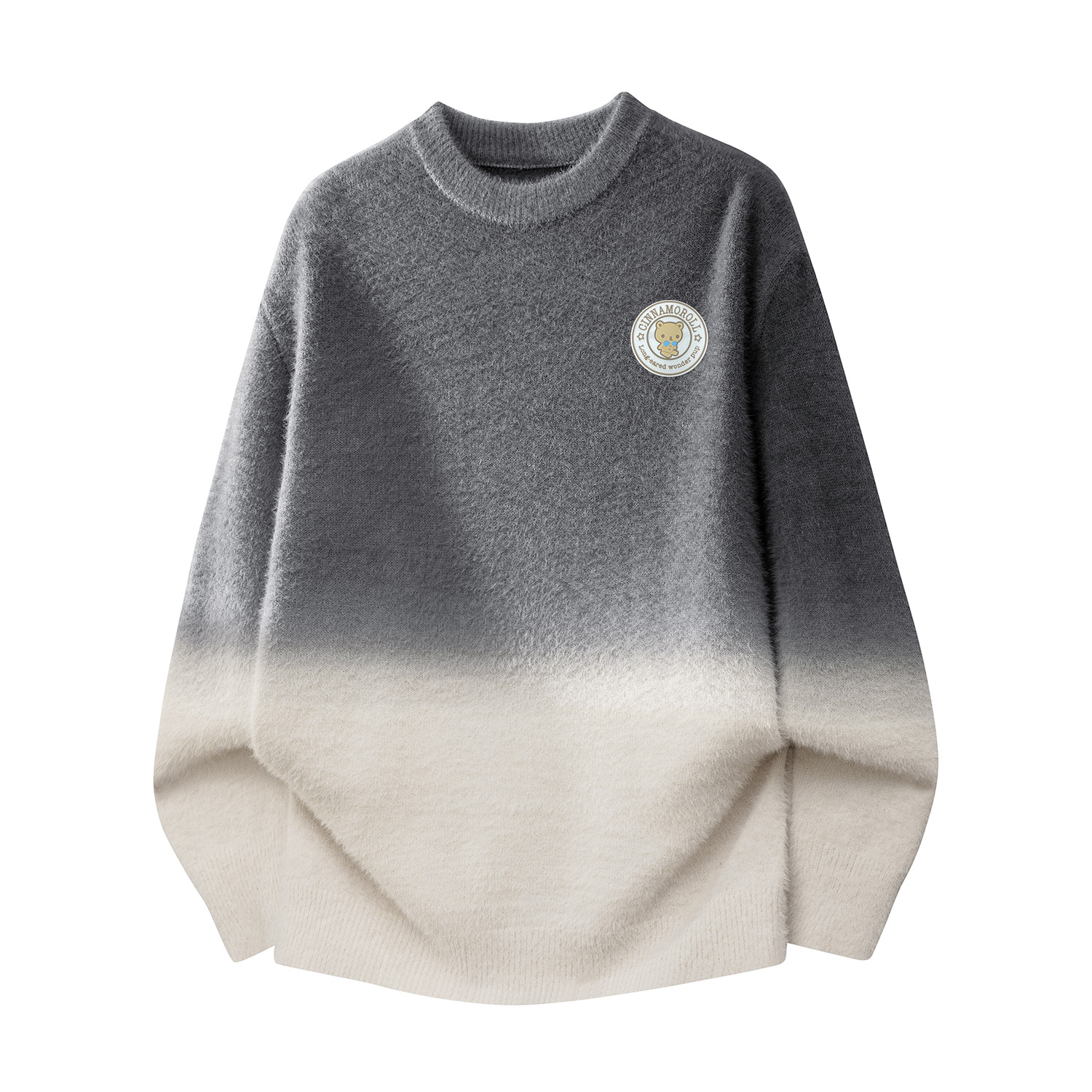 

Свитер Cinnamoroll Yugui Dog унисекс Sanrio, светло-серый