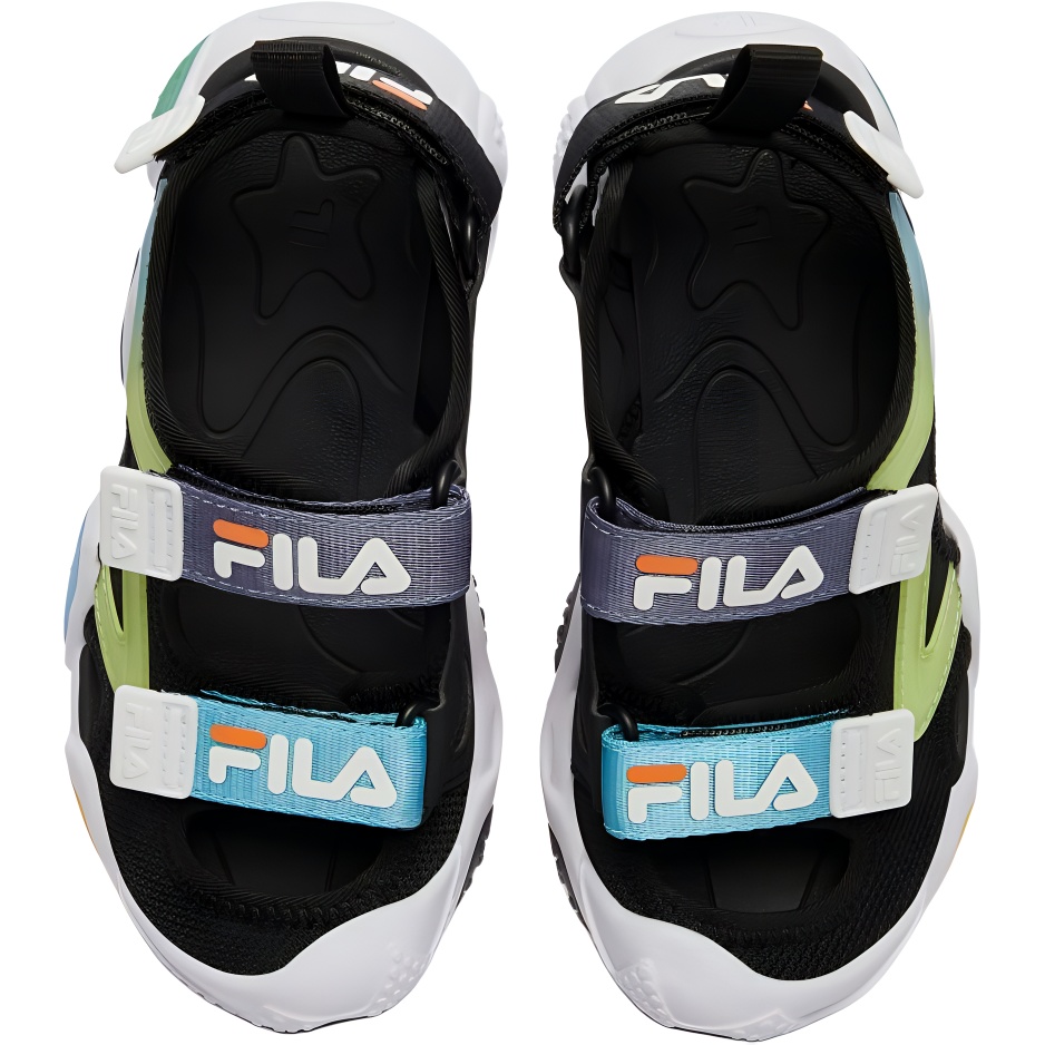Детские сандалии SEASON FSW для детей от 3 до 7 лет FILA KIDS, черный/синий/зеленый — фото 4