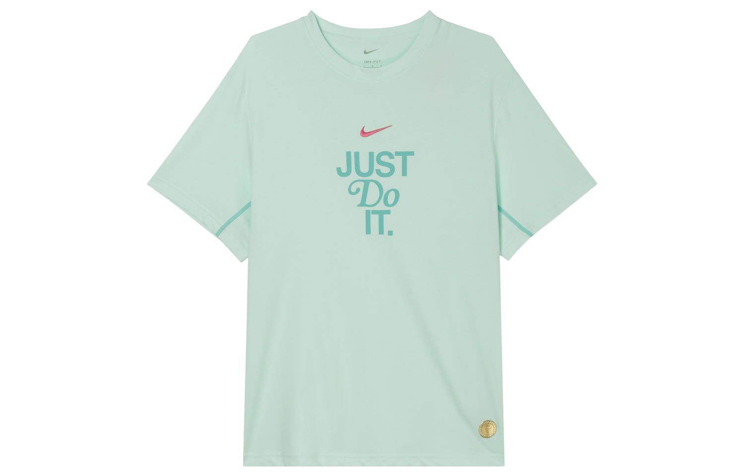 Футболка базовая мужская светло-зеленая Nike — фото 2