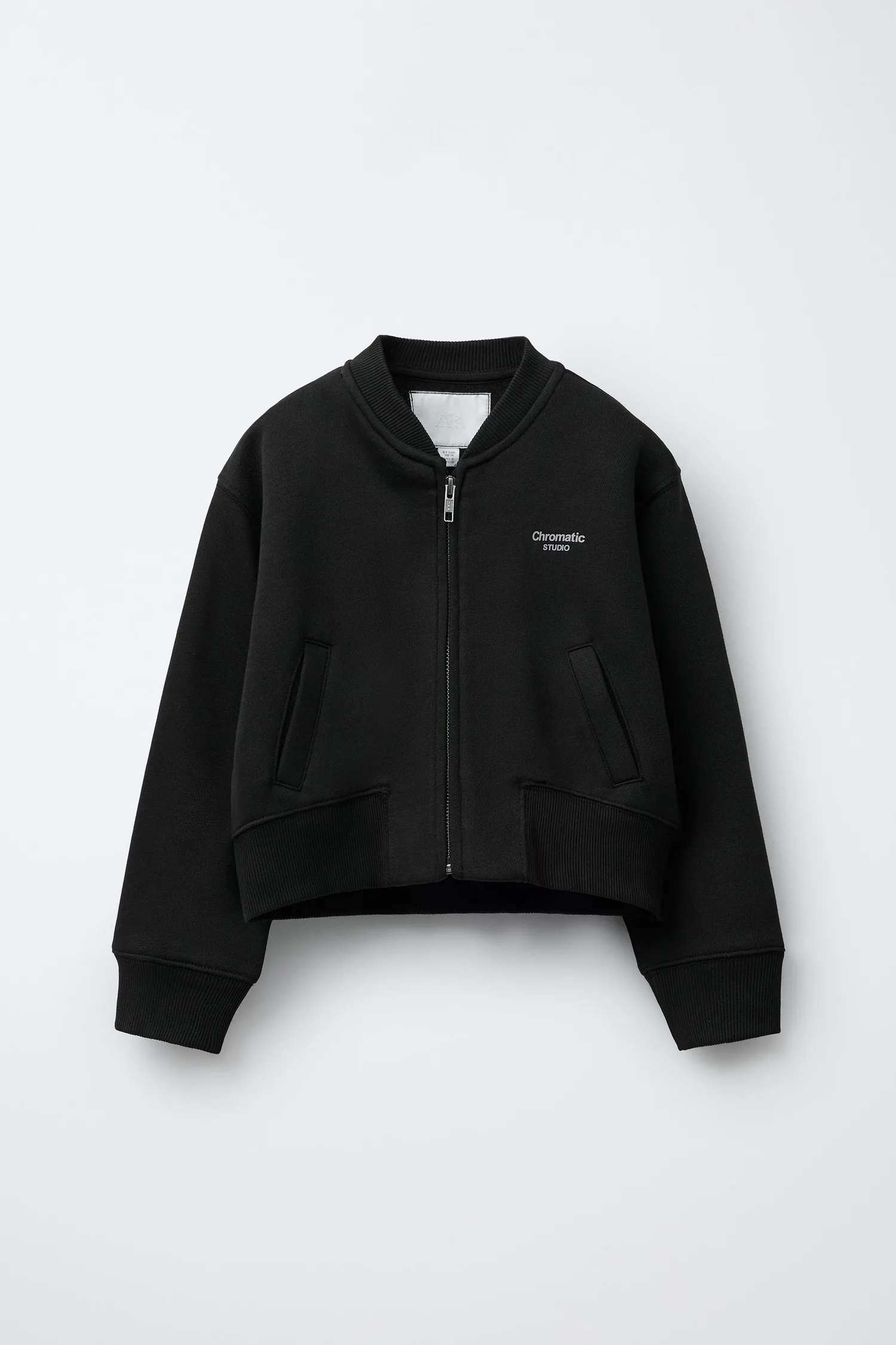 Резиновая спортивная толстовка с надписью Zara, черный