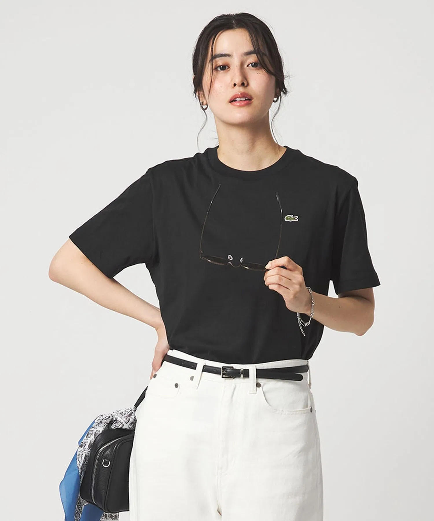 Футболка Lacoste Классическая, с логотипом, белая