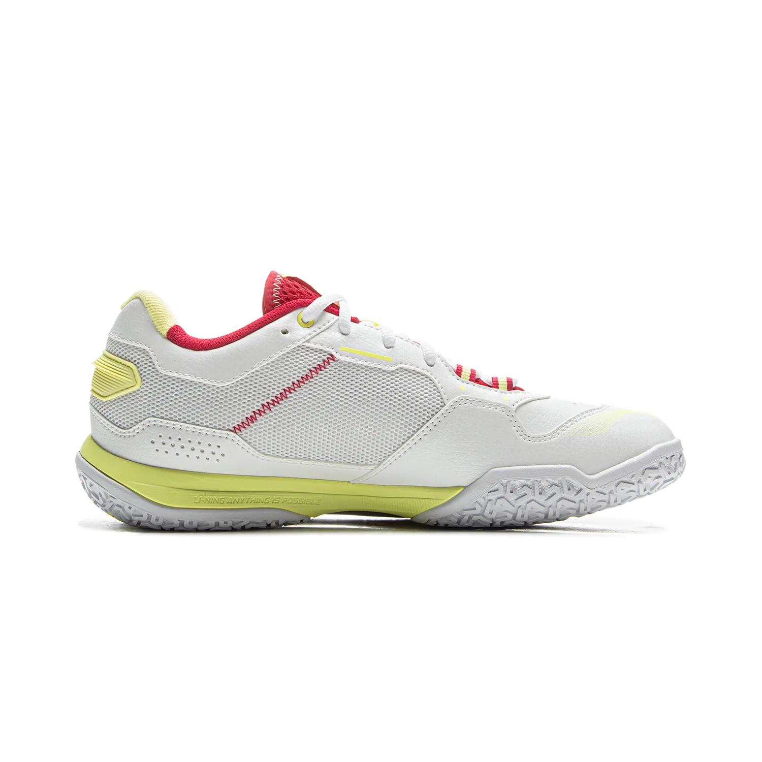 Кроссовки для бадминтона Li-Ning с амортизацией, противоскользящие, износостойкие, низкие, серо-красные — фото 4