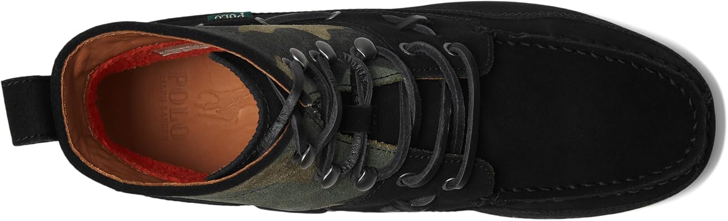 POLO RALPH LAUREN мужские ботинки Ranger Mid Camo Suede, Black/Camo — фото 2