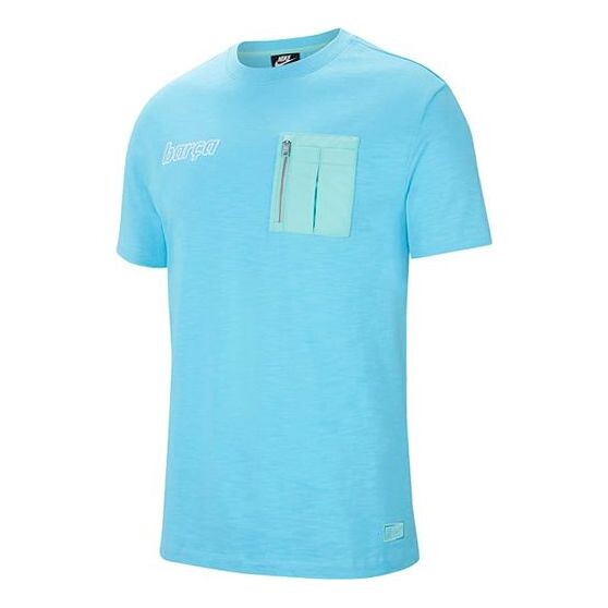 

Футболка sportswear fc barcelona pocket training t-shirt 'blue' Nike, синий