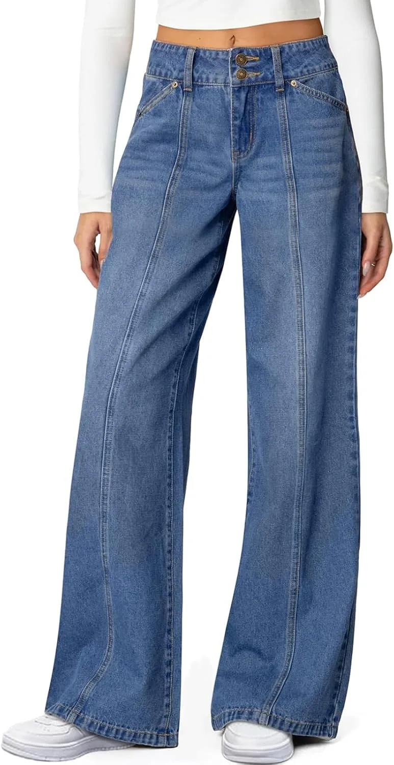 

Джинсы Wide Leg с высокой талией и карманами