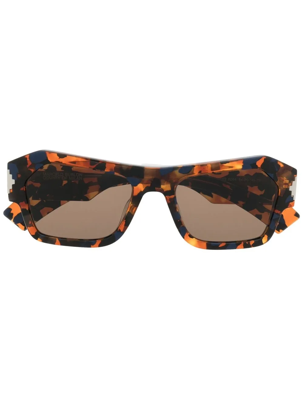 

Солнцезащитные очки Cardo черепаховой расцветки Marcelo Burlon County of Milan Eyewear, коричневый