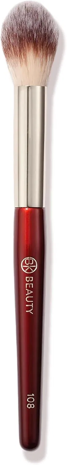 Кисть для макияжа BK Beauty 108 Precision Powder Brush, синтетический ворс, красный