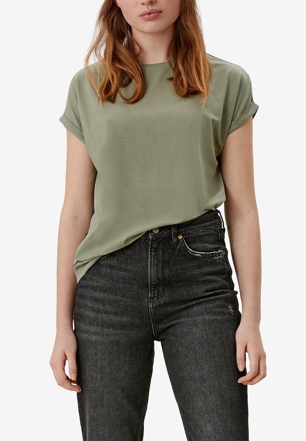 

Футболка базовая LOOSE FIT QS, цвет khaki oliv