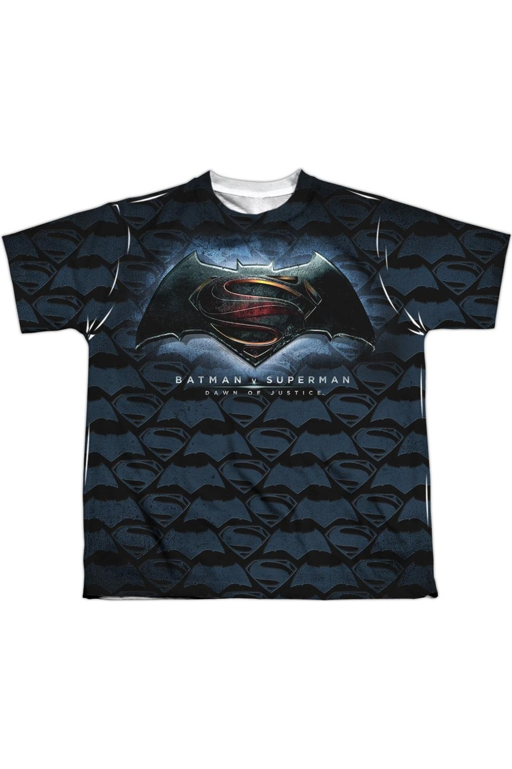 

Футболка с коротким рукавом для подростков с логотипом "Бэтмен против Супермена" Gildan, белый