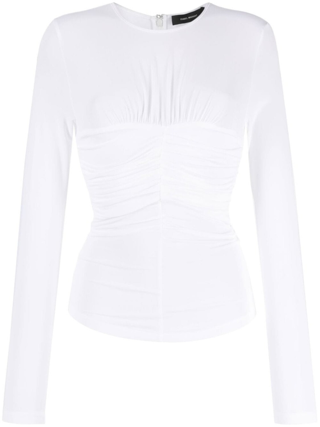 

ISABEL MARANT топ с длинными рукавами и сборками, белый
