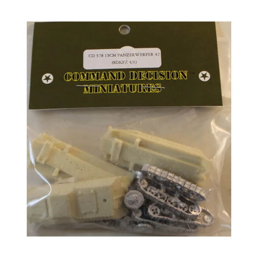 

Opel Maultier 15cm Panzerwerfer 42 auf SF (SdKfz 4/1), WWII Command Decision Miniatures - Germany - Artillery, AA's, AFV's, & AT's (15mm) (Old Glory)