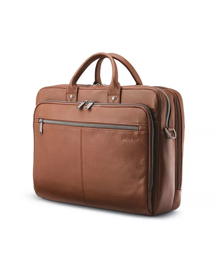

Классический кожаный погрузчик с верхней загрузкой Samsonite, коричневый