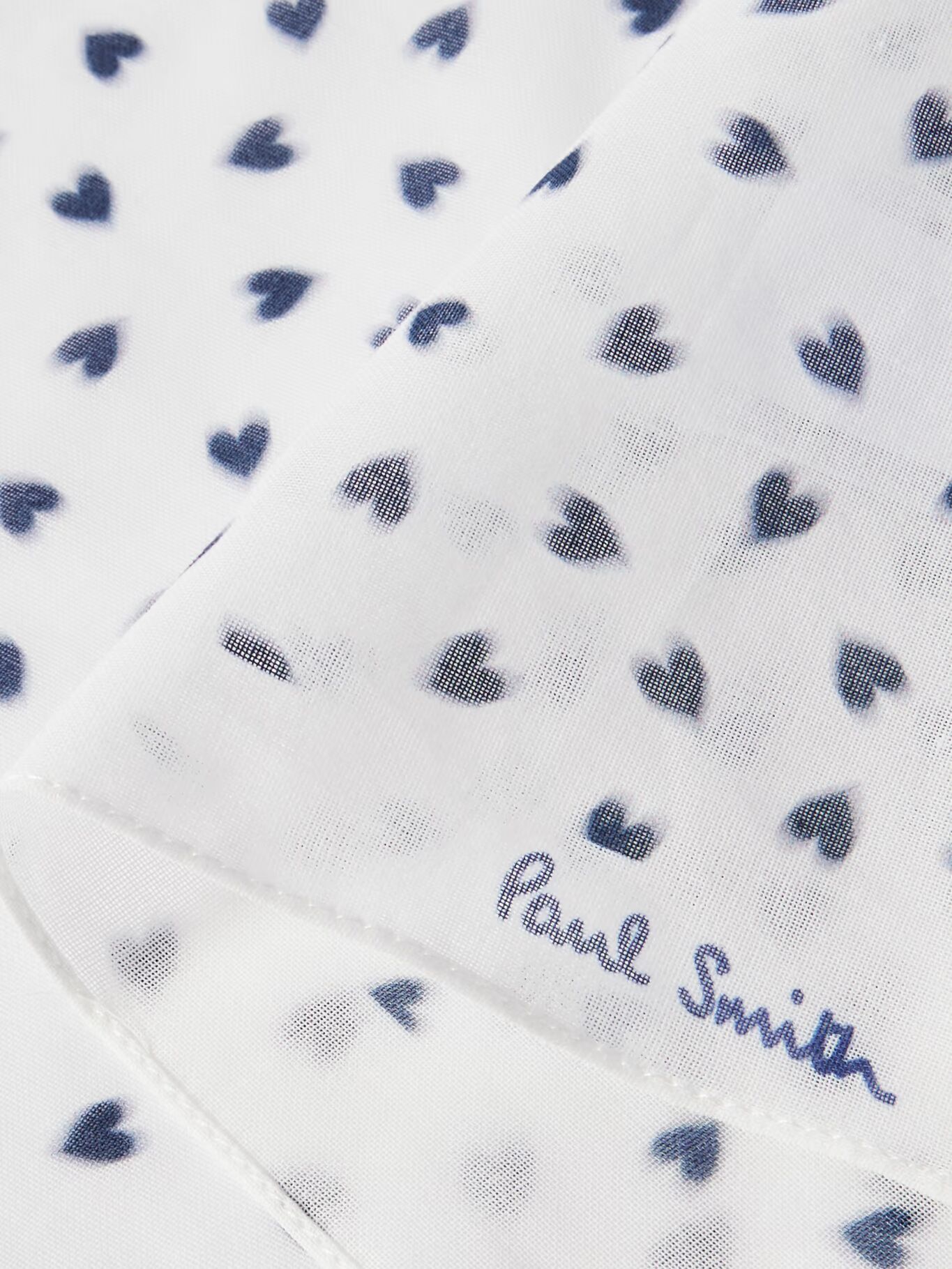 

Набивной хлопковый платок-карман PAUL SMITH, белый