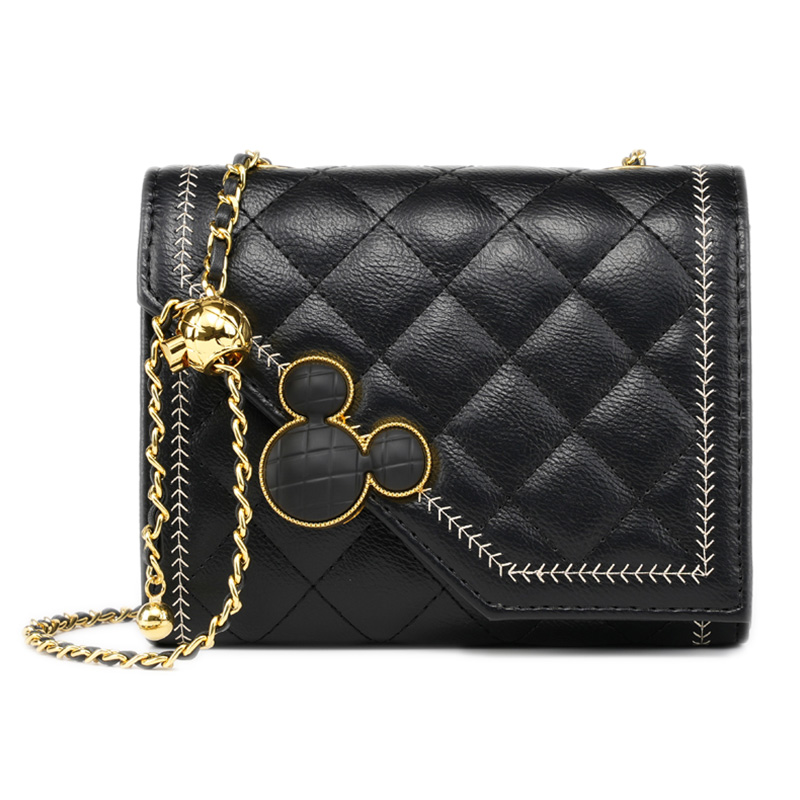 

Микки Серия PU Кожаная Кроссбоди Сумка Маленький Размер Женская Черная Дисней, Роскошная Черная Сумка на Цепочке