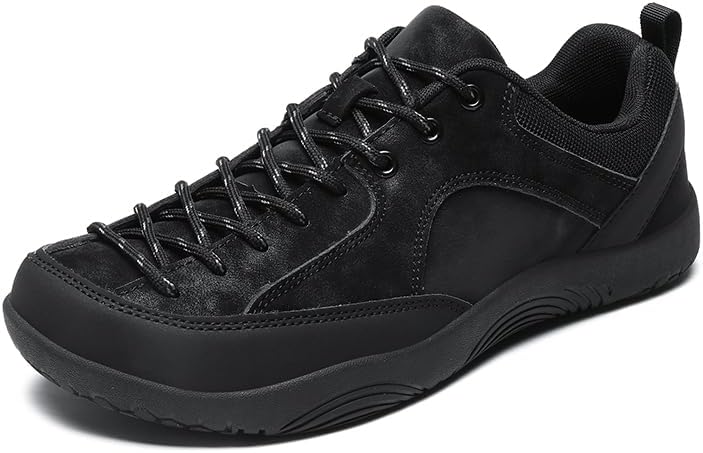 

Треккинговые кроссовки с широкой носковой частью RUMPRA для мужчин и женщин - противоскользящие кроссовки, легкие прогулочные обувь для путешествий и повседневного комфорта, черный