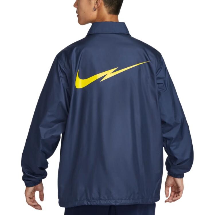 Клубная куртка мужская темно-синяя Nike, темно-синий — фото 2