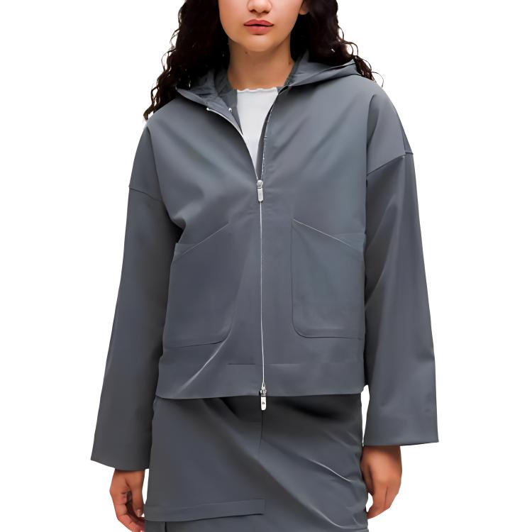 

Lululemon Женская куртка плиссе, Oil Blue