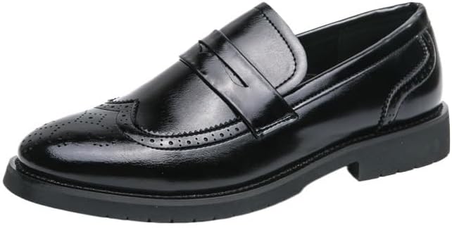 

Мужские классические кожаные лоферы Zestrelax, деловые мокасины, без шнурков, повседневные, удобные, для вечеринок и свадеб, черный