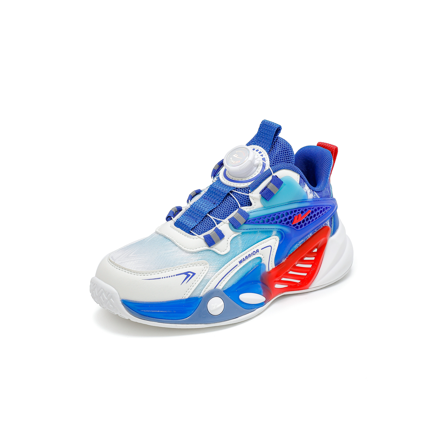 Низкие детские беговые кроссовки Kids' WARRIOR, синий/белый — фото 4