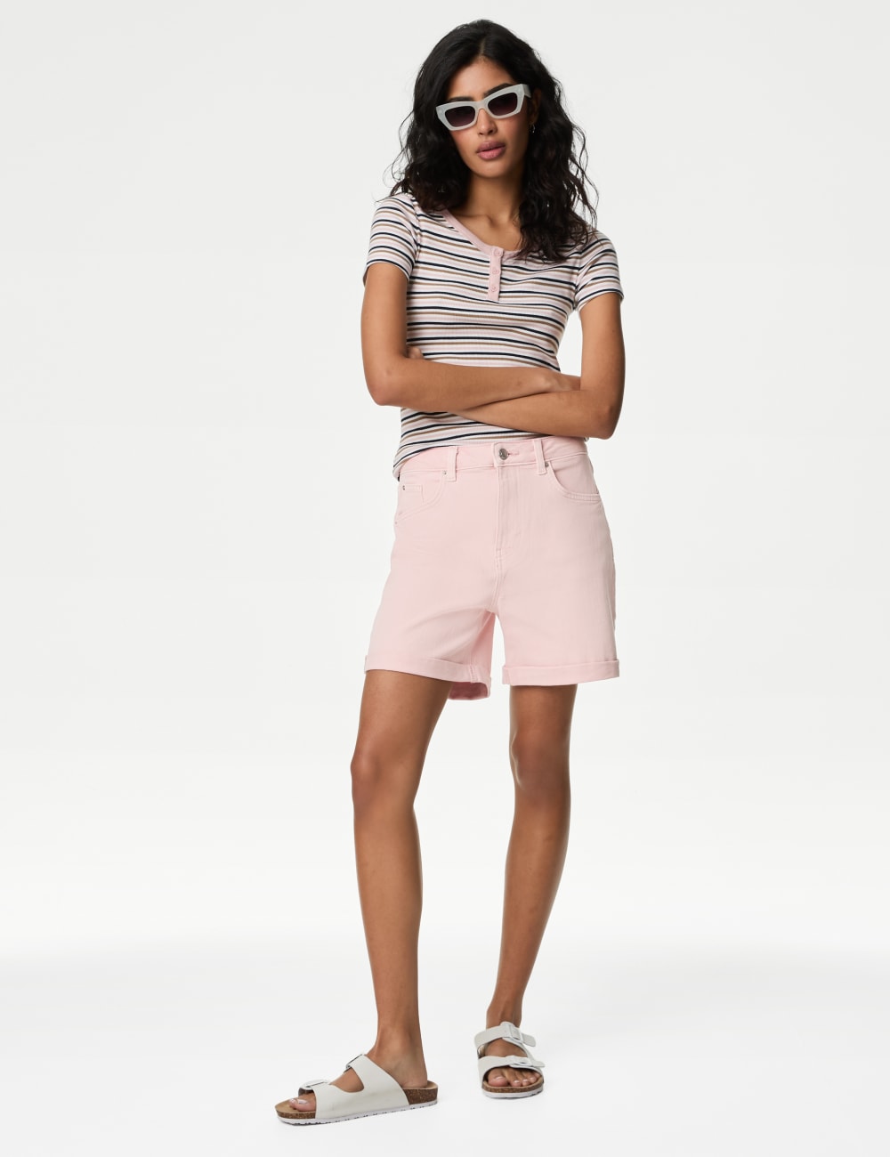 

Джинсовые шорты бойфренда Marks & Spencer, розовый