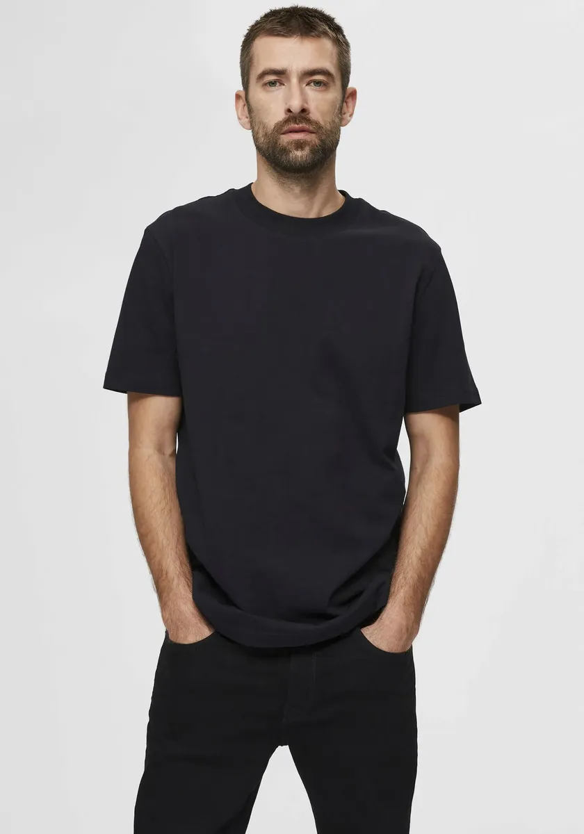 

Рубашка с круглым вырезом SELECTED HOMME "SE T-Shirt", черный