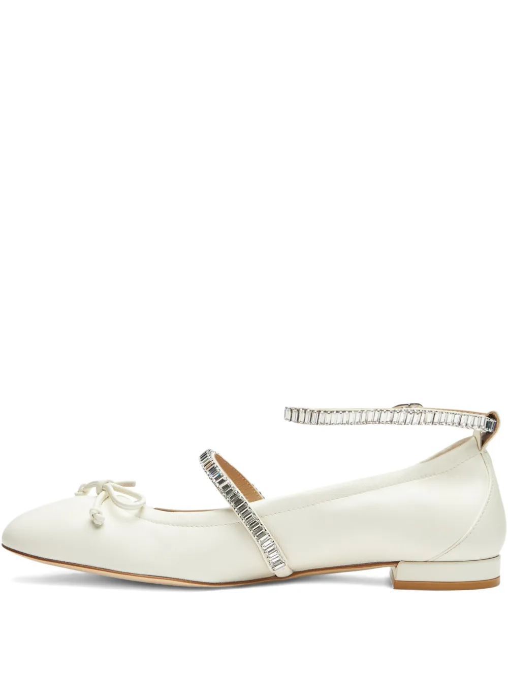 Балетки с кристаллами Stuart Weitzman, нейтральный
