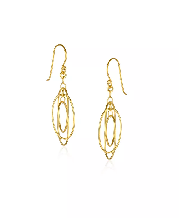 

Серьги-Капли в форме вложенной петли 3D из стерлингового серебра Spero London, gold