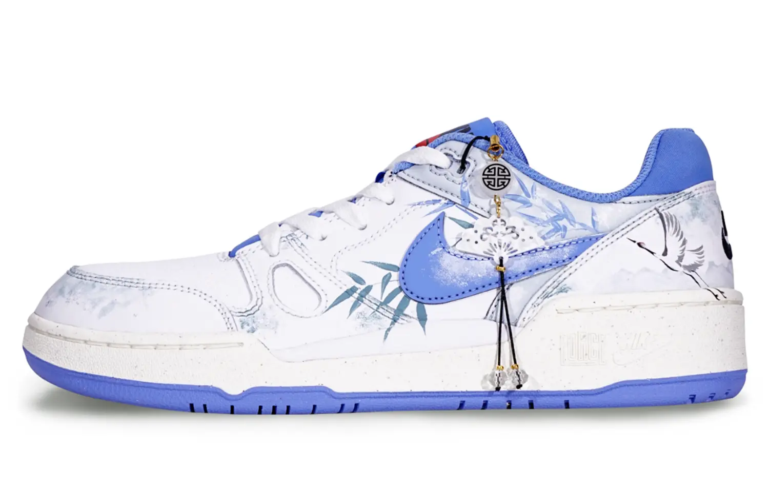 

Кроссовки Nike Full Force Skateboarding Shoes Men Low-top White/blue/black, белый/голубой