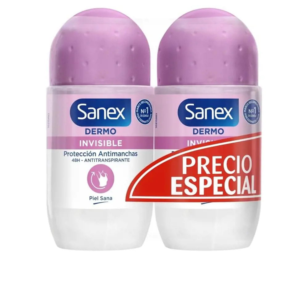 

Дезодорант Dermo invisible desodorante roll-on dúo Sanex, 2 x 50 мл.