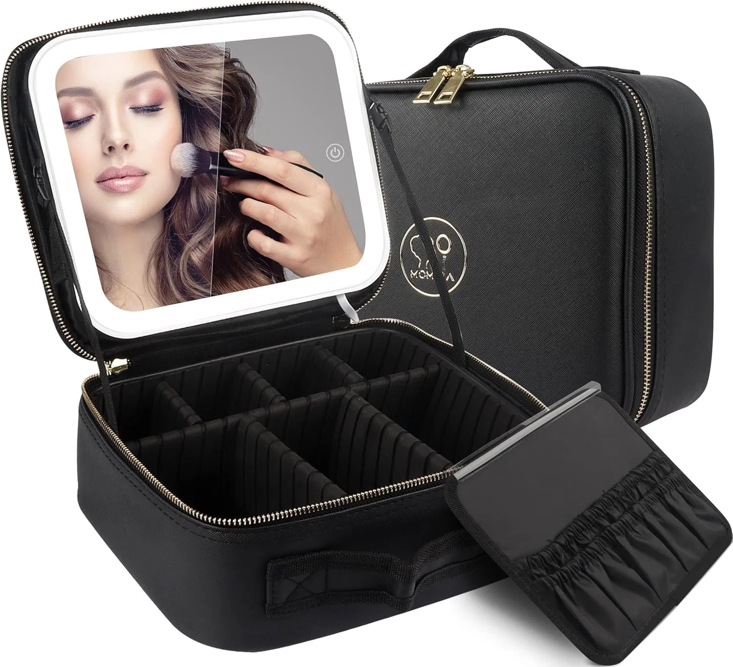 Дорожная косметичка с зеркалом и подсветкой «Travel Makeup Bag» от MOMIRA Momira, Black